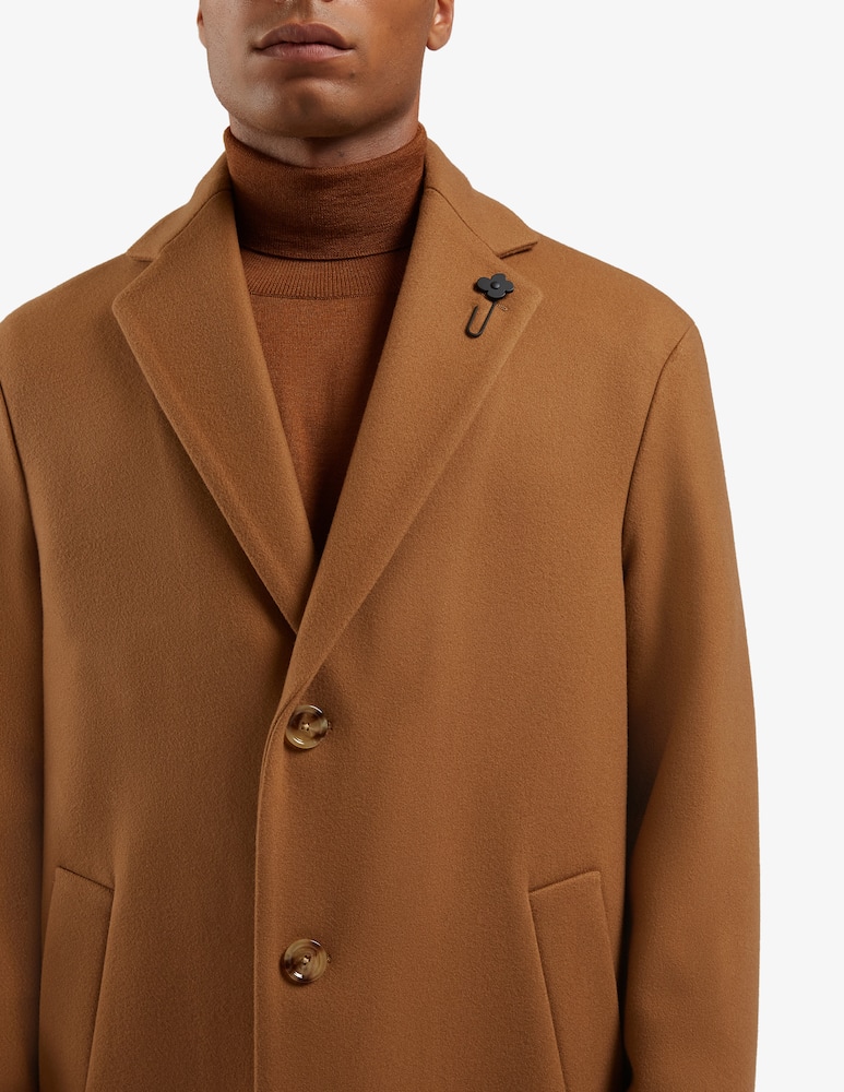 rinascente Lardini Cappotto monopetto con rever classico e foderato