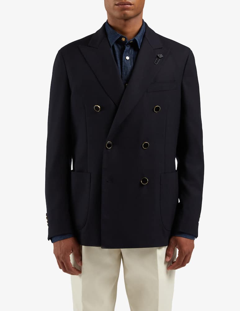 Lardini Double breasted Jacket with 6 buttons and peak lapel - picture 1 Lardini Double breasted Jacket with 6 buttons and peak lapel - picture 1