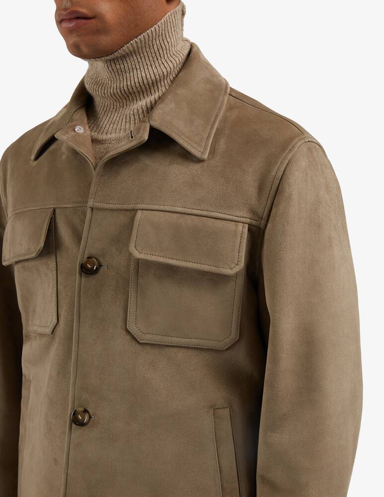 rinascente Lardini Cashmere and wool interior Leather Jacket
