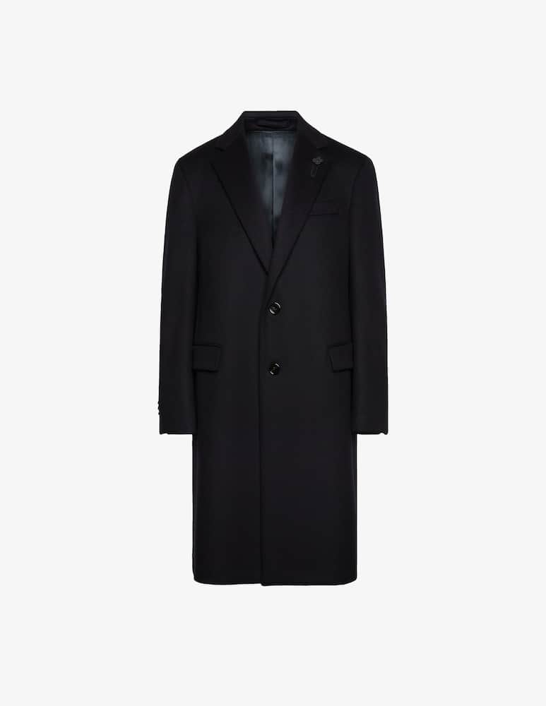 rinascente Lardini Cappotto monopetto con revers classico e tasche a pattina