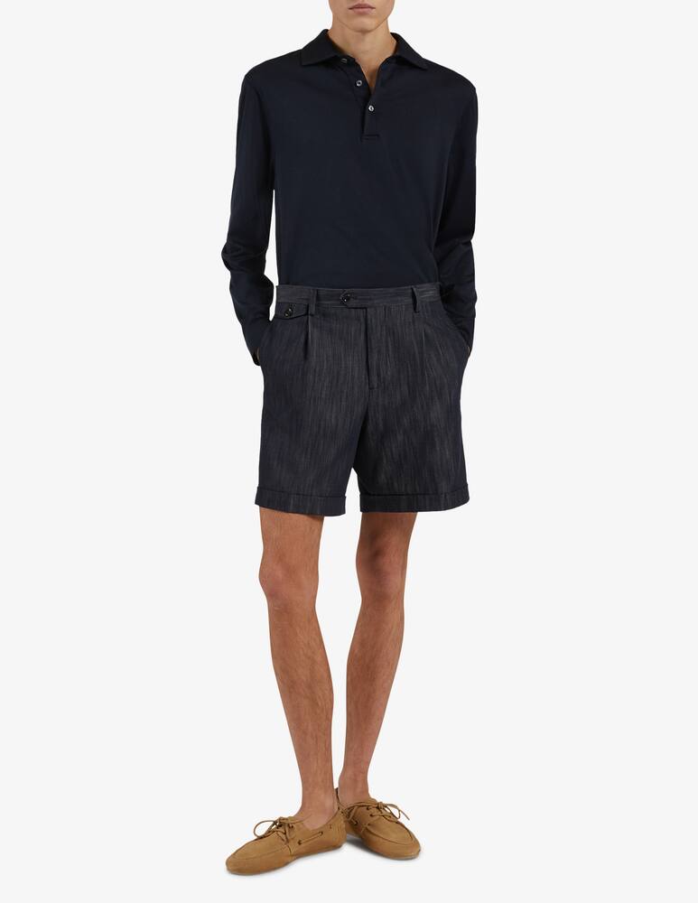rinascente Lardini Single pleat Bermuda shorts with cuff at the bottom