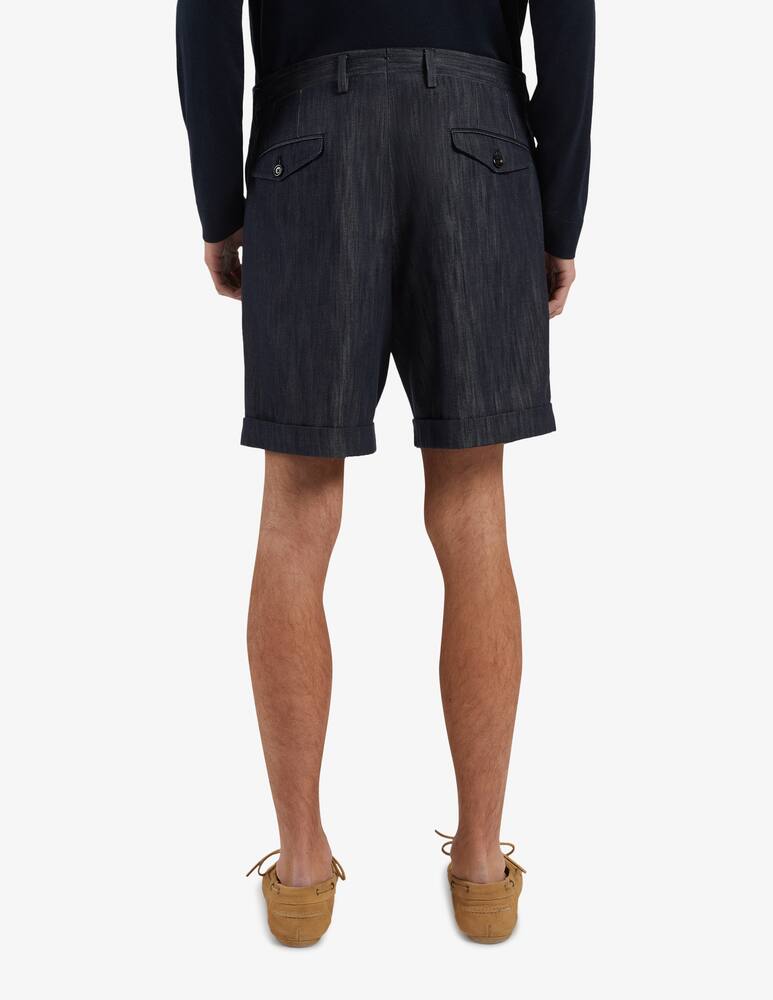 rinascente Lardini Single pleat Bermuda shorts with cuff at the bottom