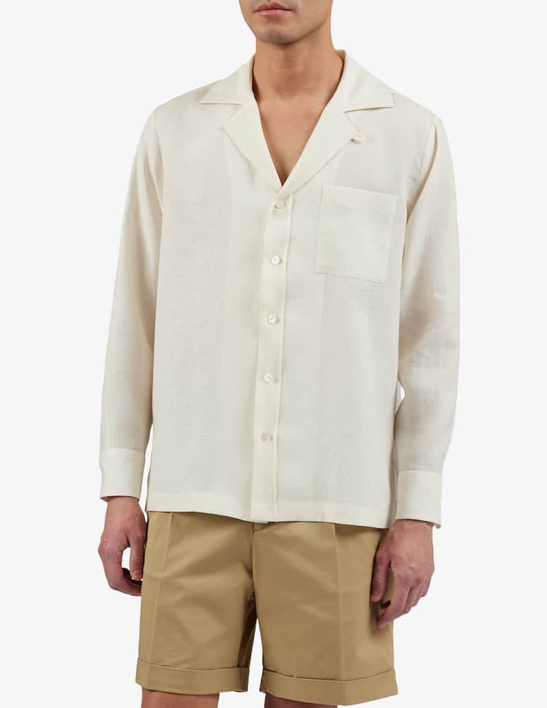 Lardini Camicia 5 bottoni collo aperto relaxed fit - immagine 1