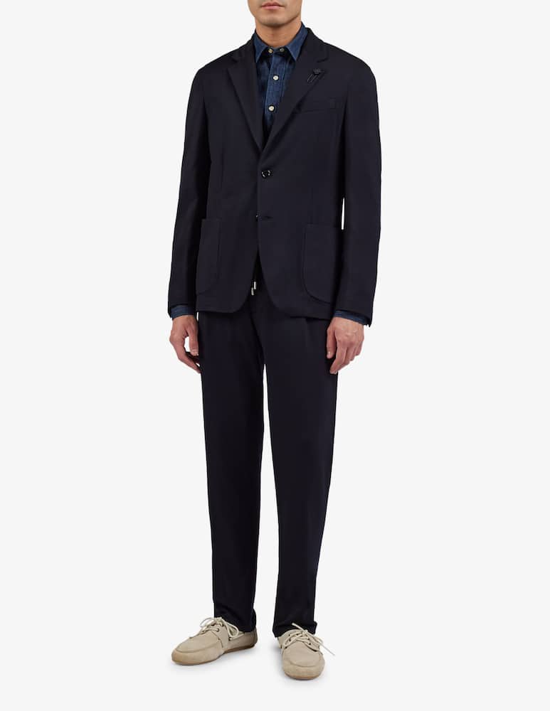 rinascente Lardini Single pleat trousers with drawstring waist