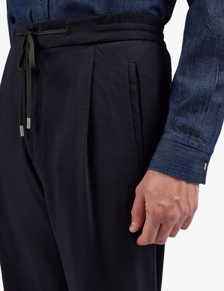 rinascente Lardini Single pleat trousers with drawstring waist