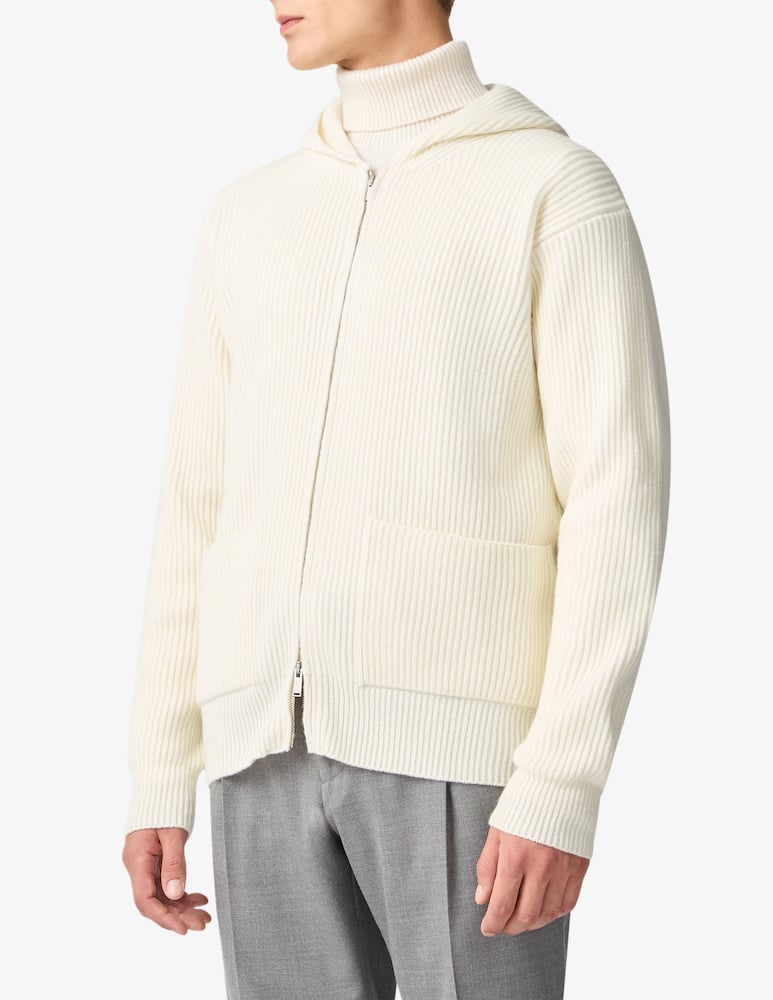 rinascente Lardini Felpa in maglia con cappuccio e zip