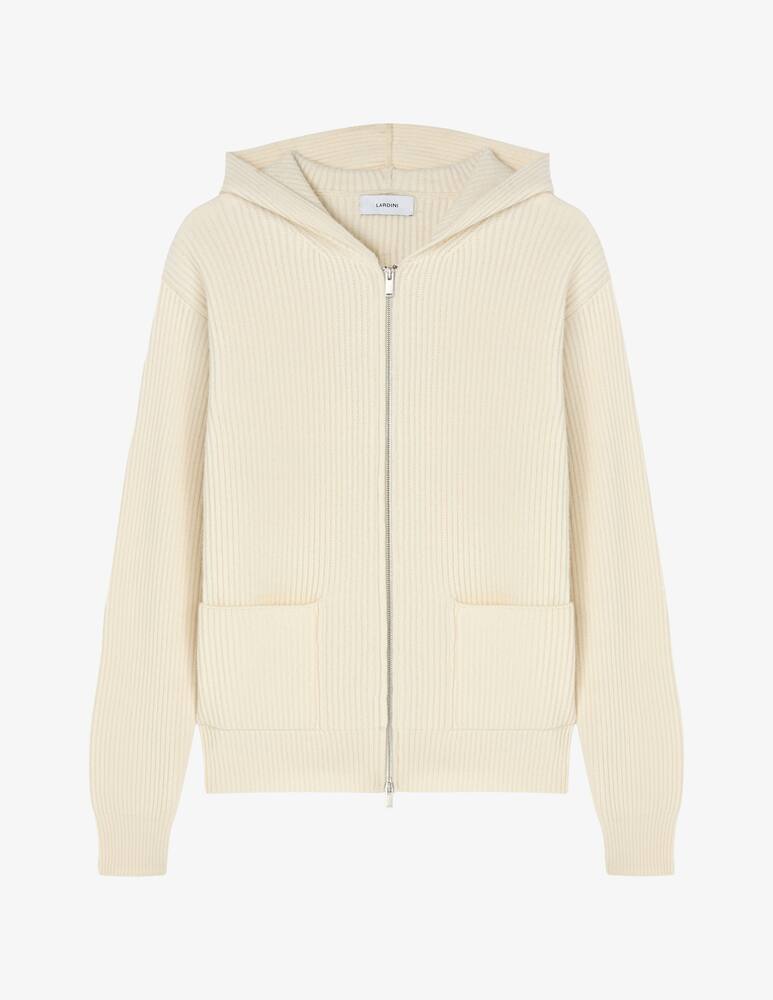 rinascente Lardini Felpa in maglia con cappuccio e zip