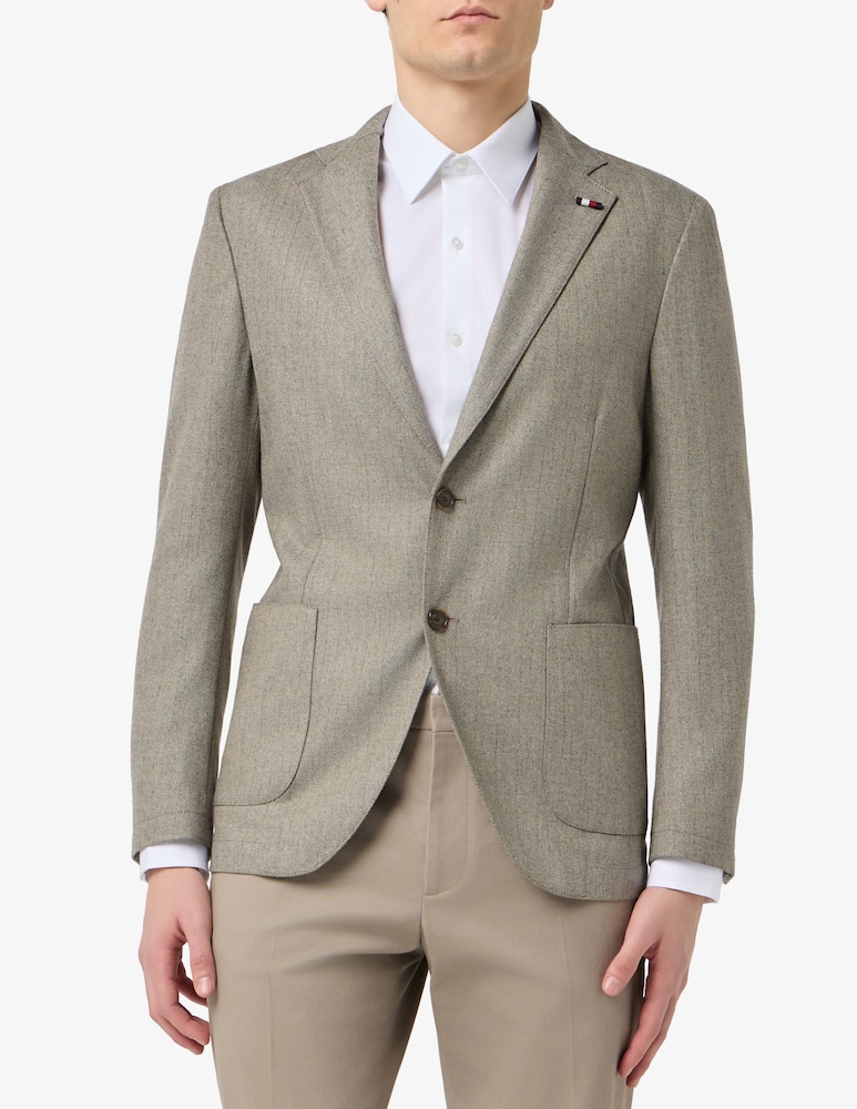 rinascente Tommy Hilfiger Giacca monopetto sfoderata in resca di lana