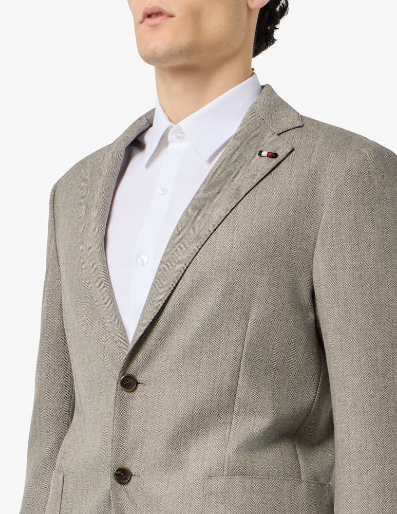 rinascente Tommy Hilfiger Giacca monopetto sfoderata in resca di lana