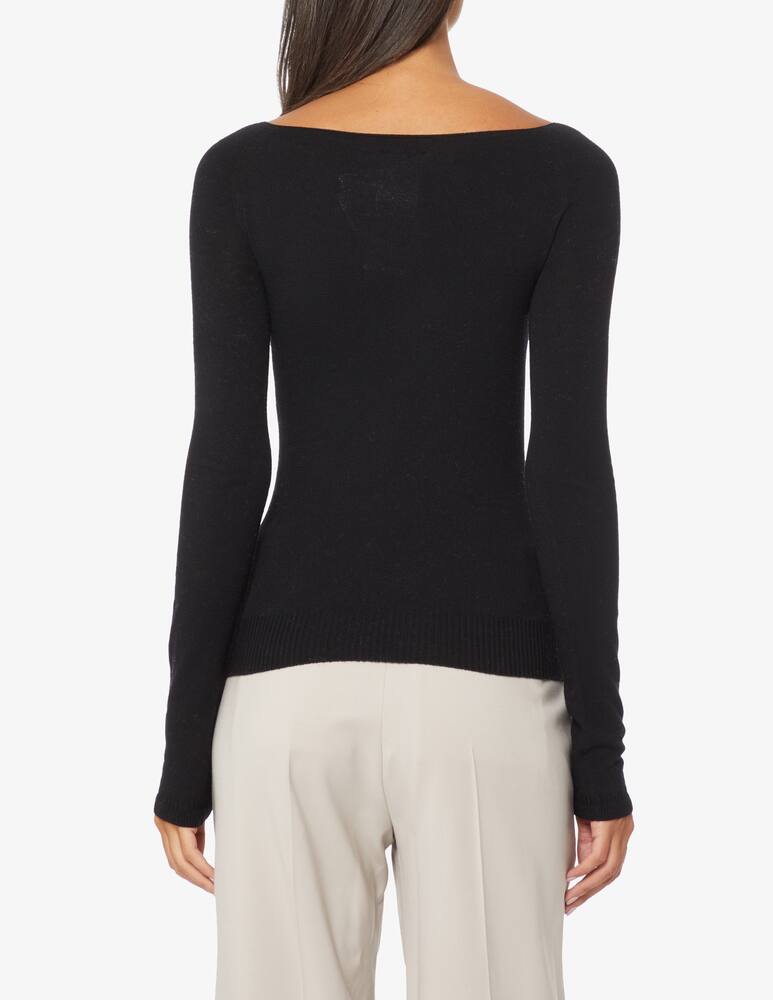 rinascente Marella Copy boat neck fitted sweater - Black