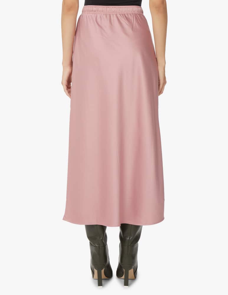 rinascente Marella Gonna midi in raso Crema - Rosa