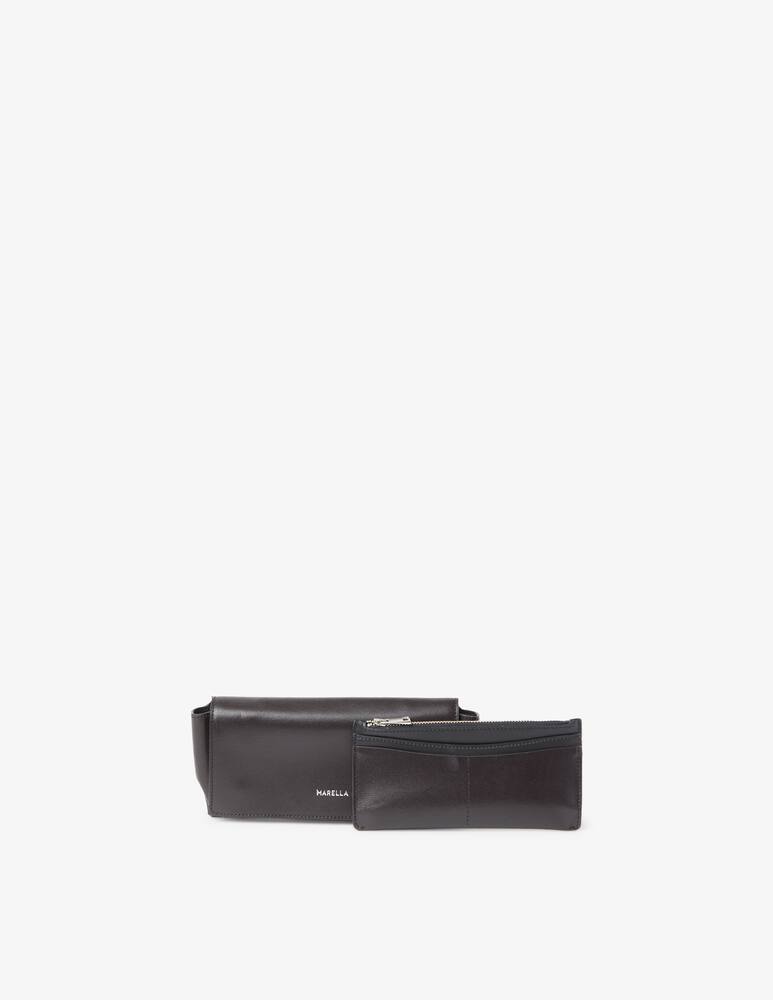 rinascente Marella Corsaro wallet with shoulder strap - Black
