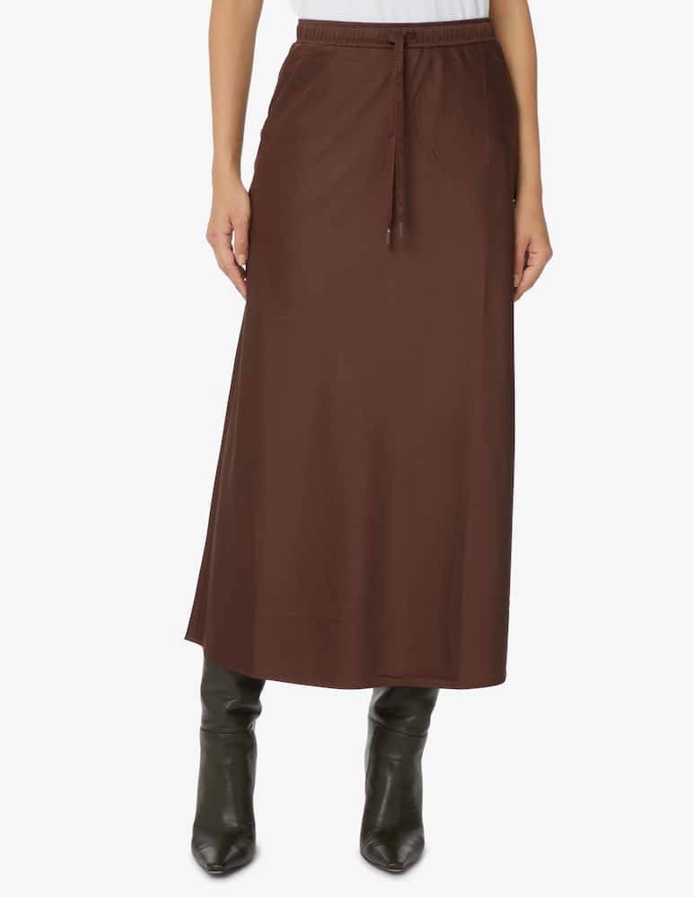rinascente Marella Gonna midi in raso Crema - Marrone