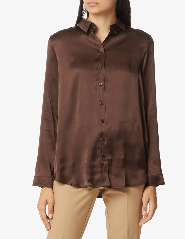 Marella Dimora satin shirt - Brown - picture 1 Marella Dimora satin shirt - Brown - picture 1