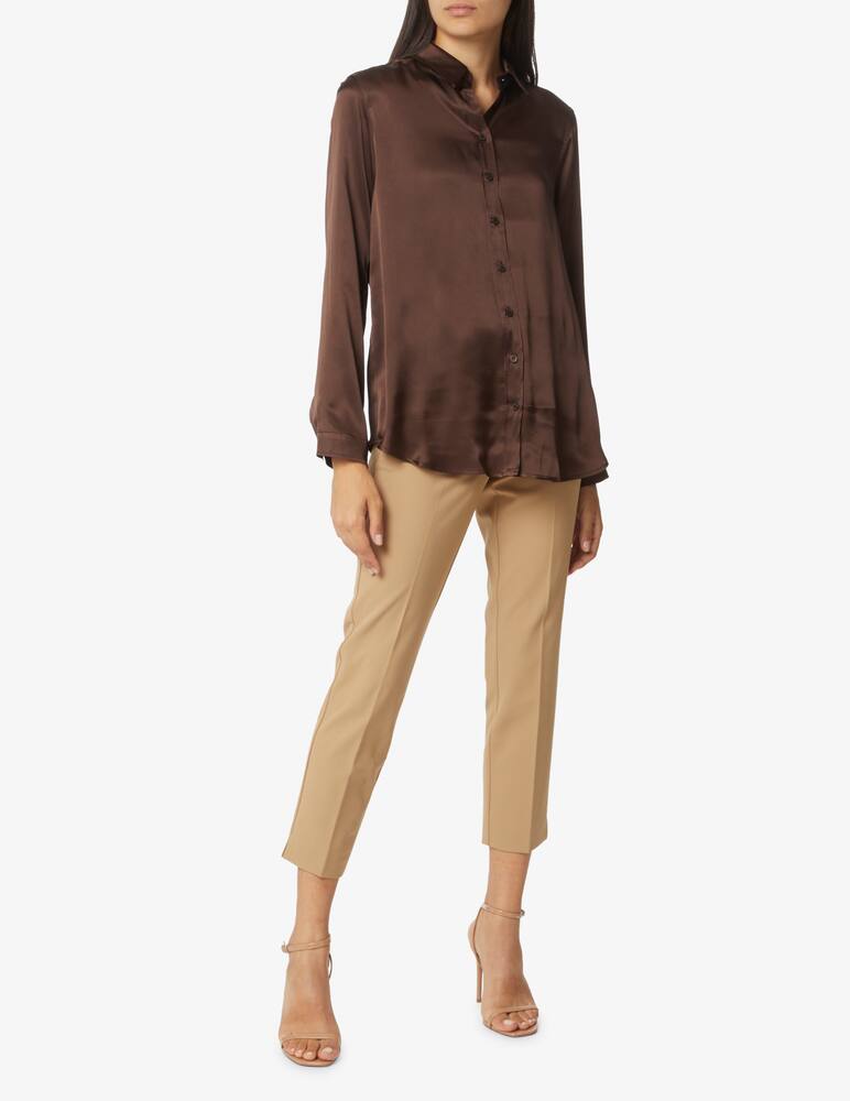 rinascente Marella Camicia in raso Dimora - Marrone