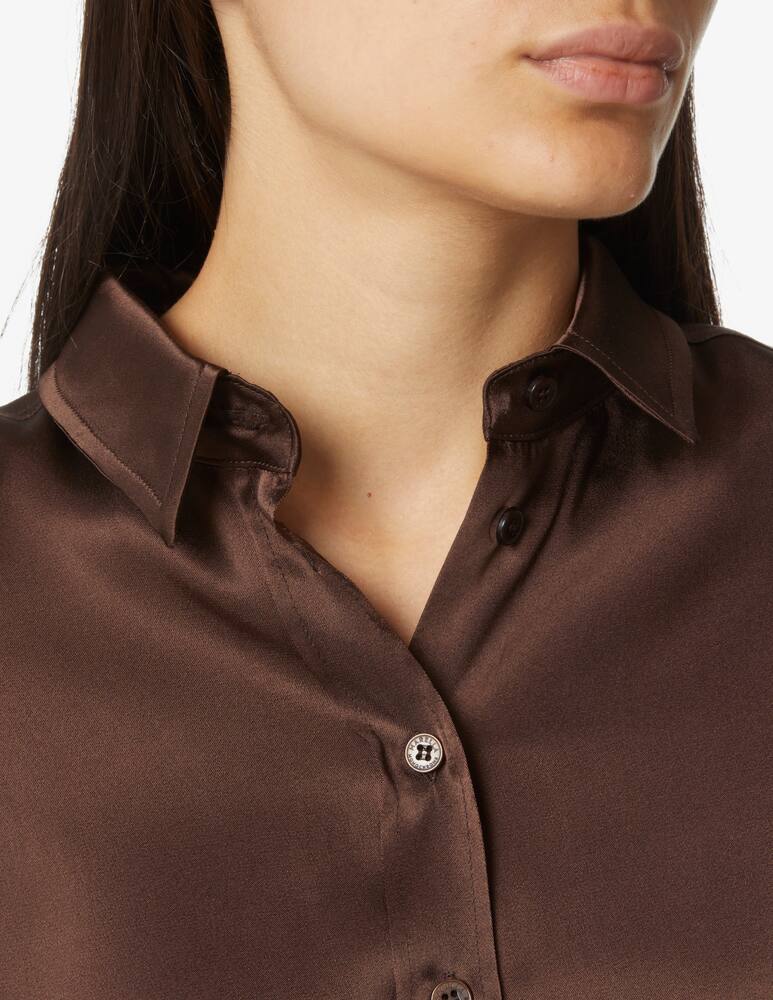 Marella Dimora satin shirt - Brown - picture 4 Marella Dimora satin shirt - Brown - picture 4