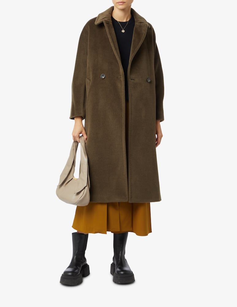 rinascente Marella Cappotto beaver doppiopetto con cintura Morfeo - Marrone