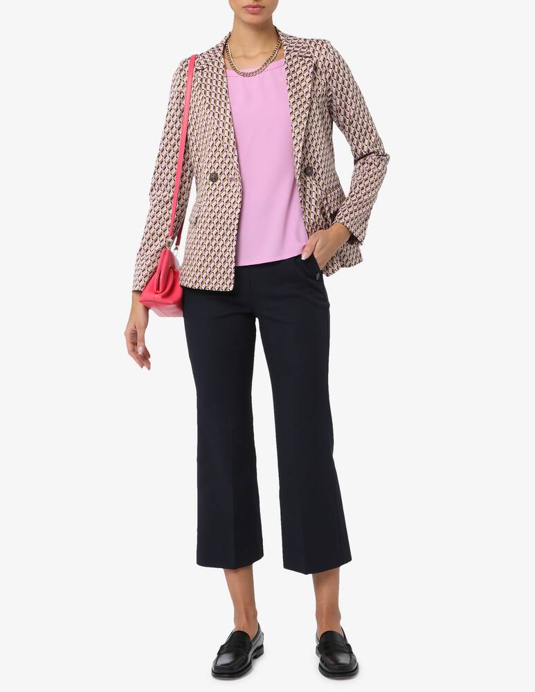 EMME Blusa in misto seta Macigno - immagine 2