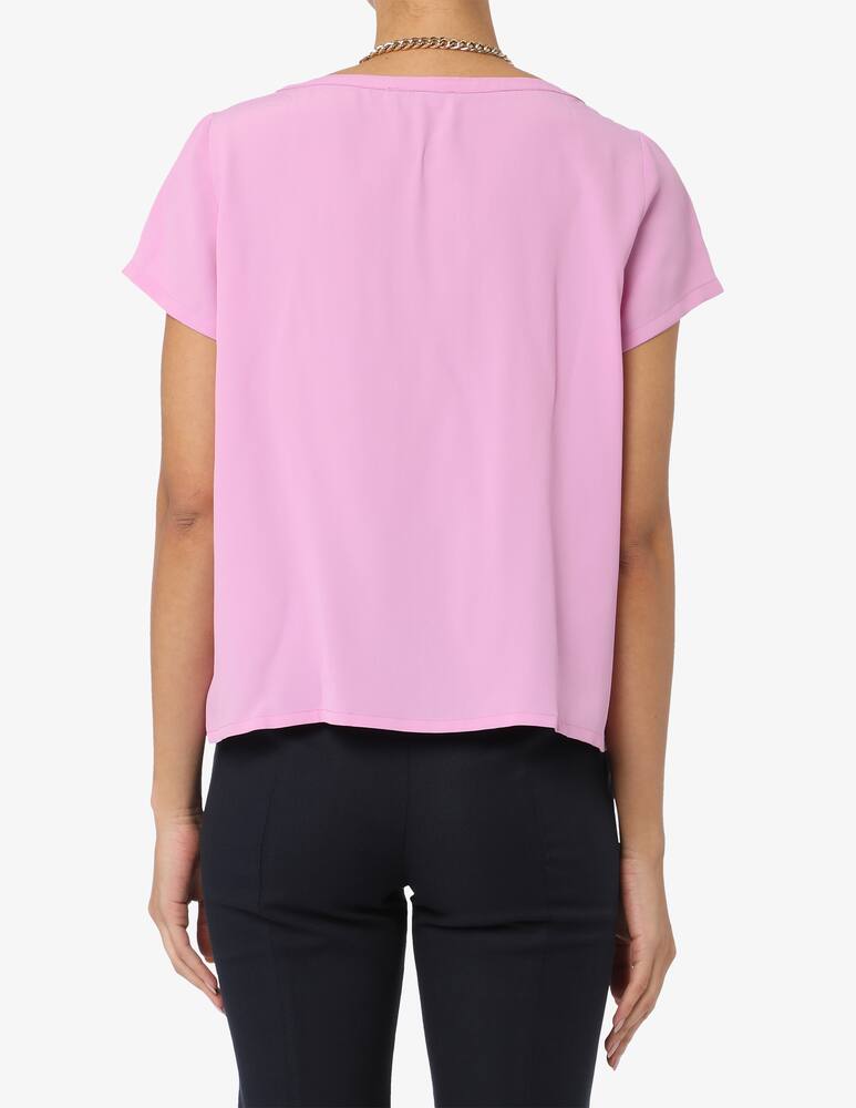 EMME Blusa in misto seta Macigno - immagine 3