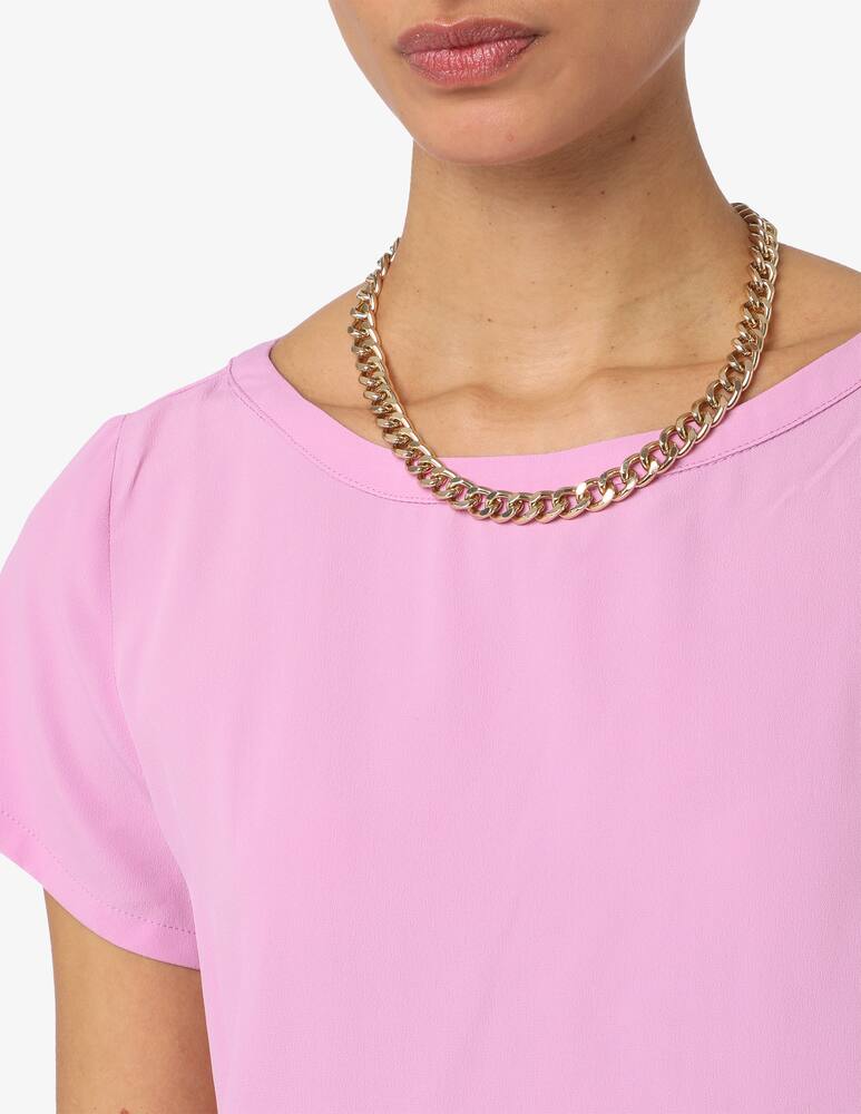 EMME Blusa in misto seta Macigno - immagine 4