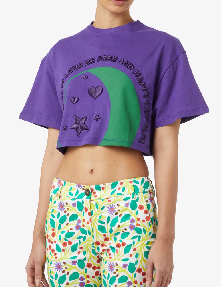 rinascente iBlues Cursore cotton t-shirt - Violet