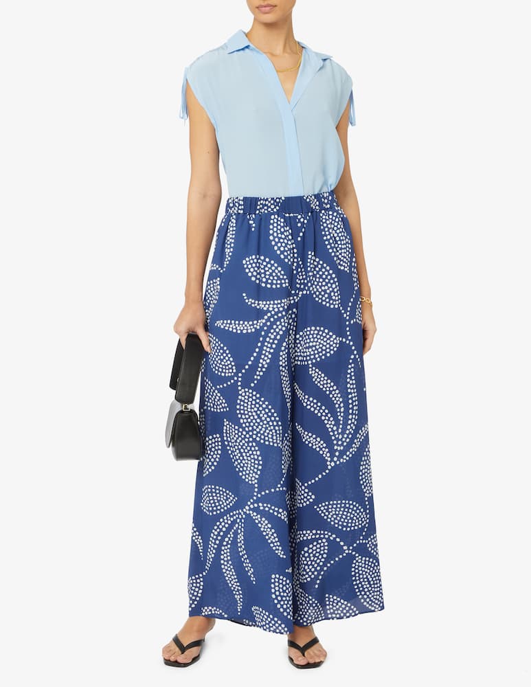 rinascente Marella Cactus mide-leg silk trousers