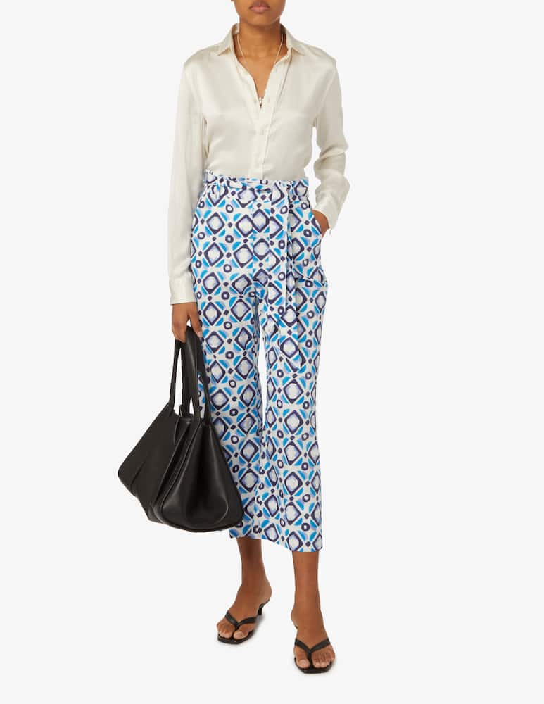 Marella Pantaloni cropped stampa maiolica Demien - immagine 2 Marella Pantaloni cropped stampa maiolica Demien - immagine 2