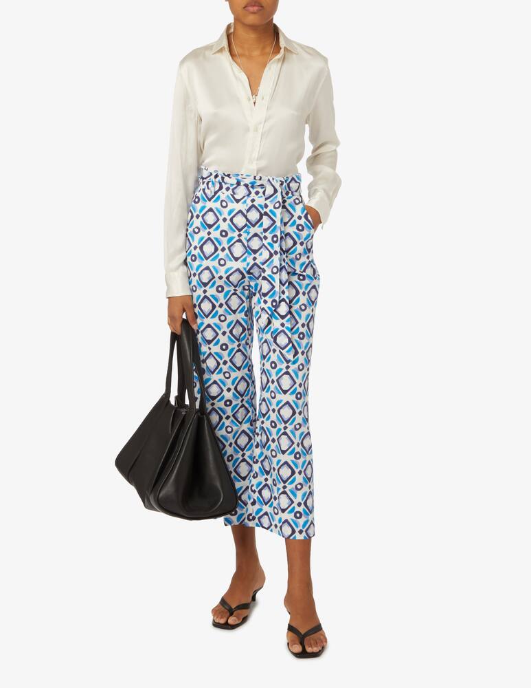 rinascente Marella Pantaloni cropped stampa maiolica Demien