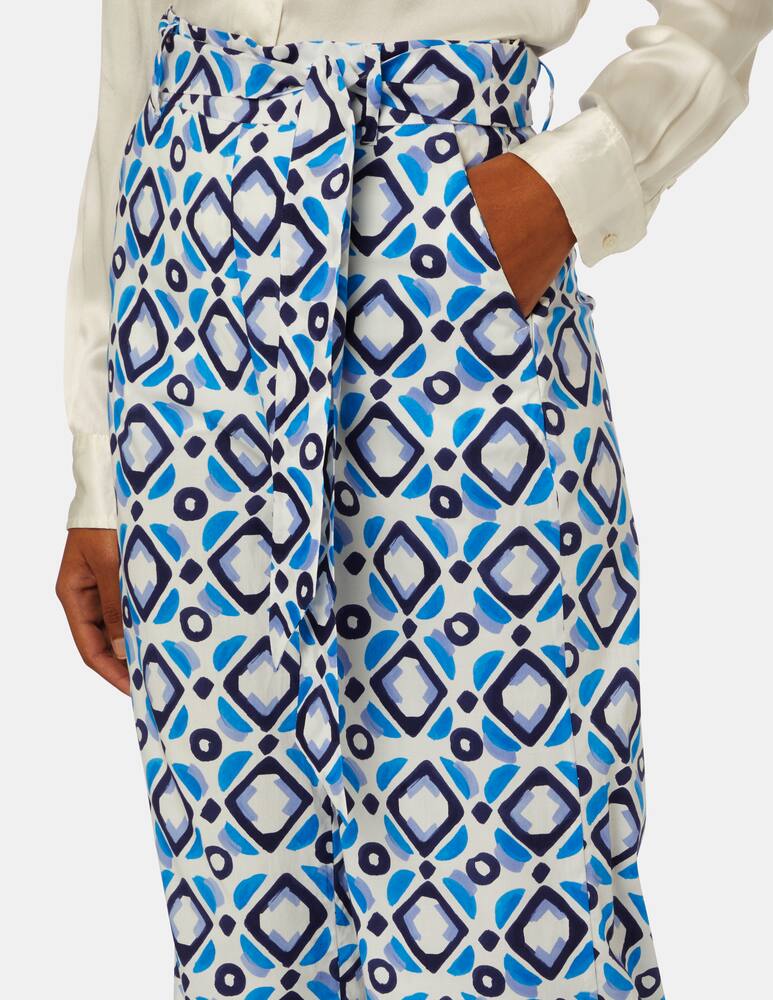 rinascente Marella Pantaloni cropped stampa maiolica Demien