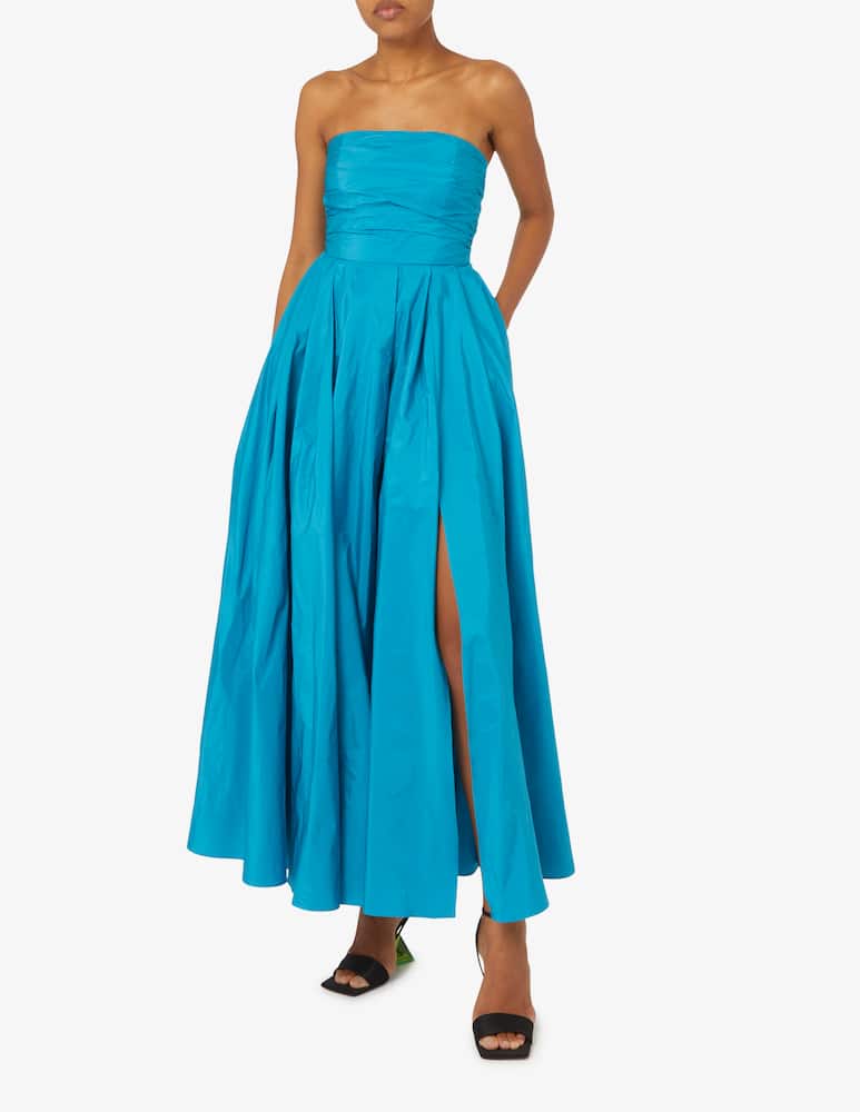 rinascente Marella Cachi taffeta bustier dress