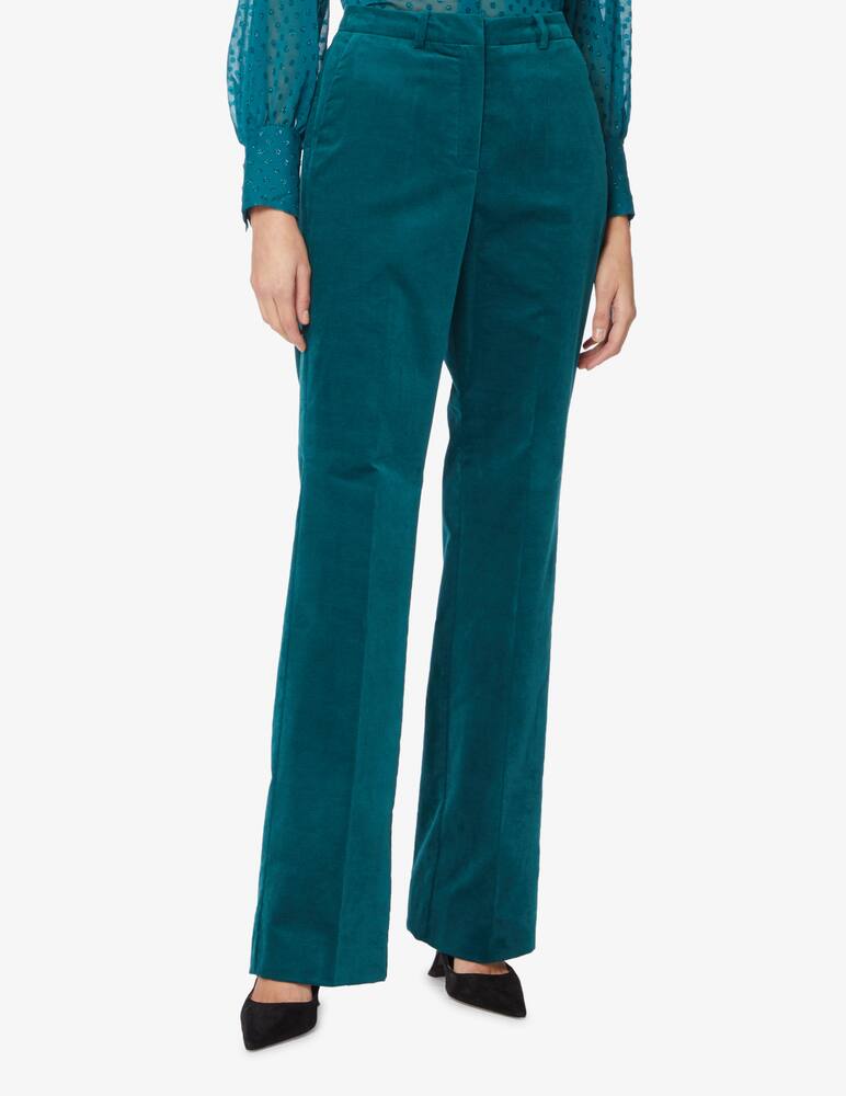 iBlues Pantalone in velluto a gamba dritta Sofia - Blu - immagine 2 iBlues Pantalone in velluto a gamba dritta Sofia - Blu - immagine 2