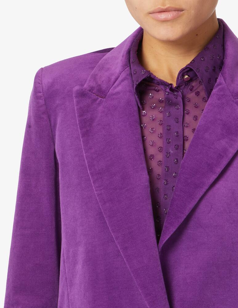 rinascente iBlues Cabras velvet blazer jacket - Violet
