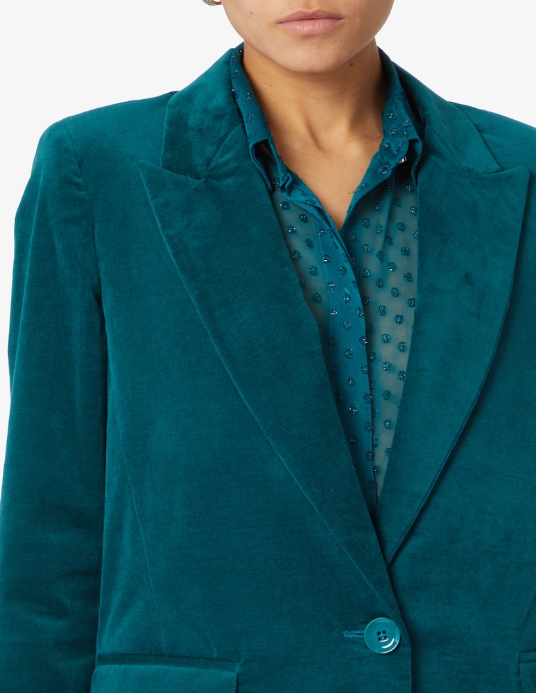 iBlues Cabras velvet blazer jacket - Green - picture 4 iBlues Cabras velvet blazer jacket - Green - picture 4
