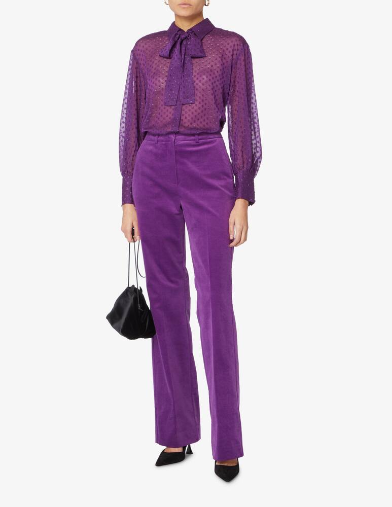 iBlues Pantalone in velluto a gamba dritta Sofia - Viola - immagine 1 iBlues Pantalone in velluto a gamba dritta Sofia - Viola - immagine 1