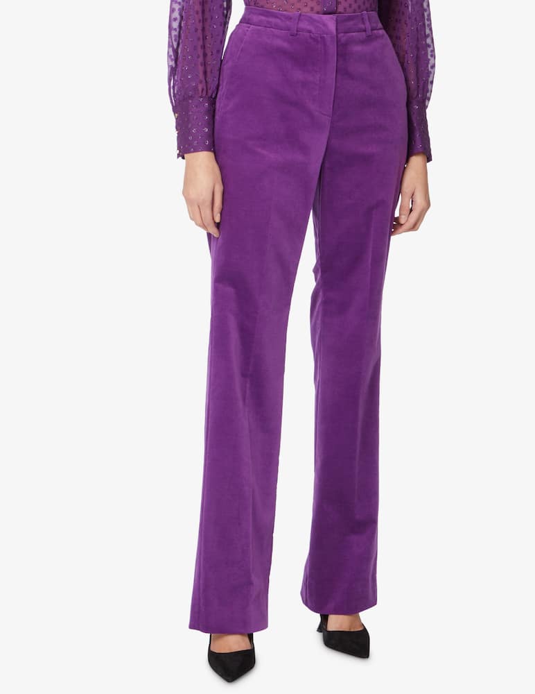 rinascente iBlues Pantalone in velluto a gamba dritta Sofia - Viola