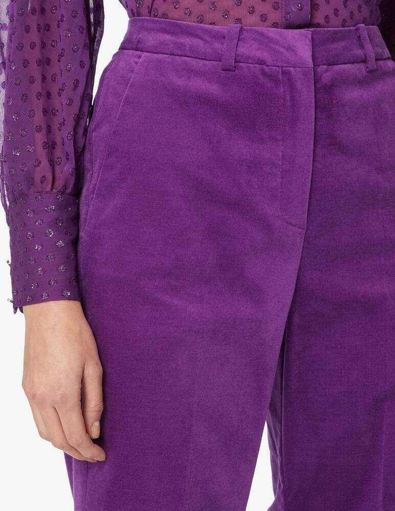 rinascente iBlues Pantalone in velluto a gamba dritta Sofia - Viola