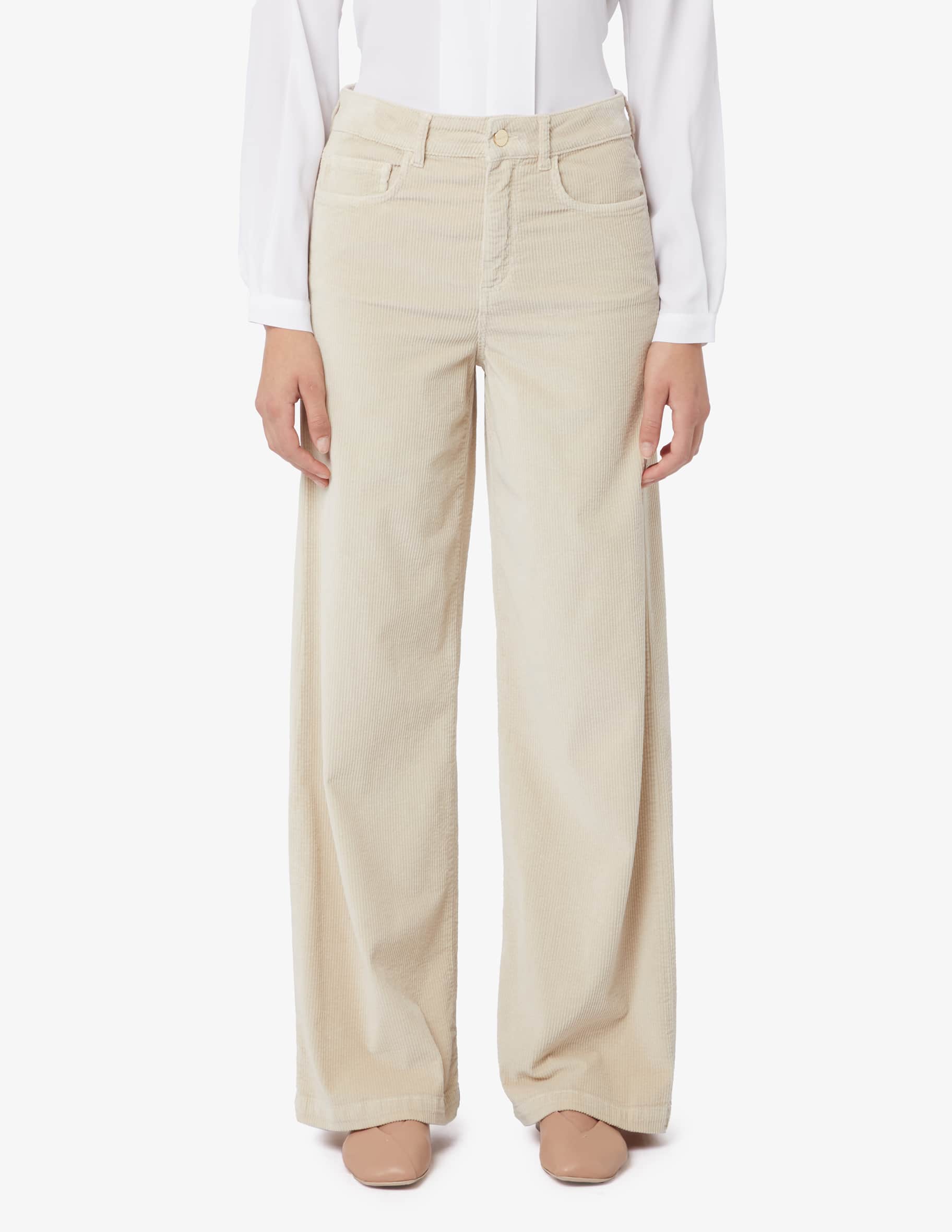 iBlues Straight leg velvet trousers - Rinascente.it