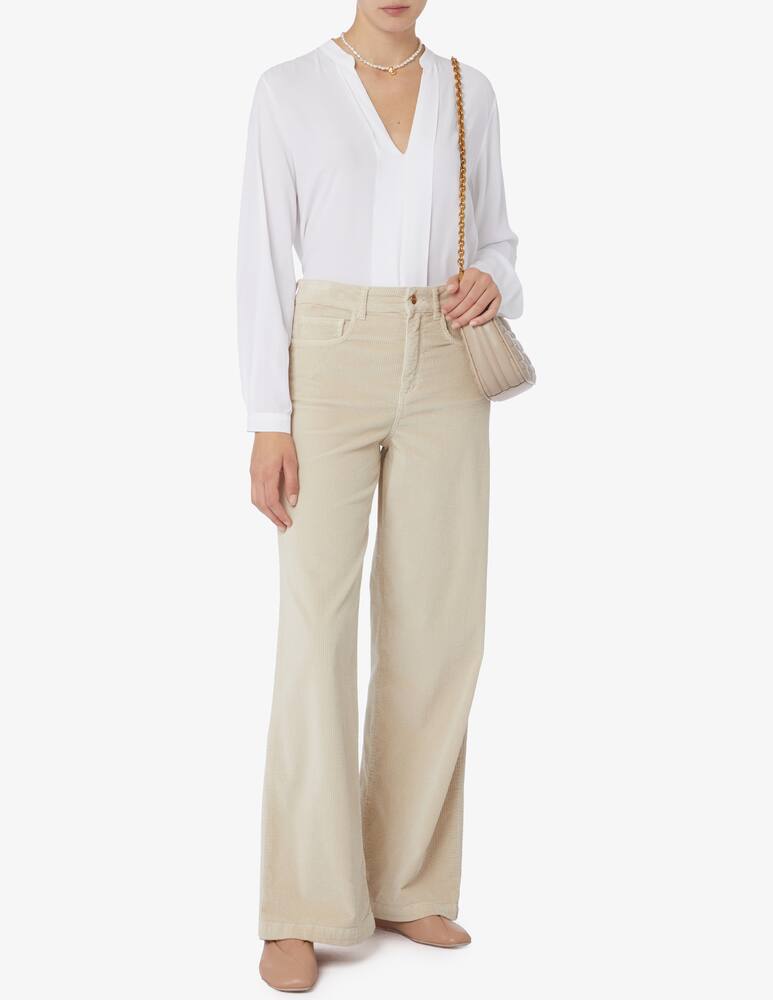 rinascente iBlues Straight leg velvet trousers