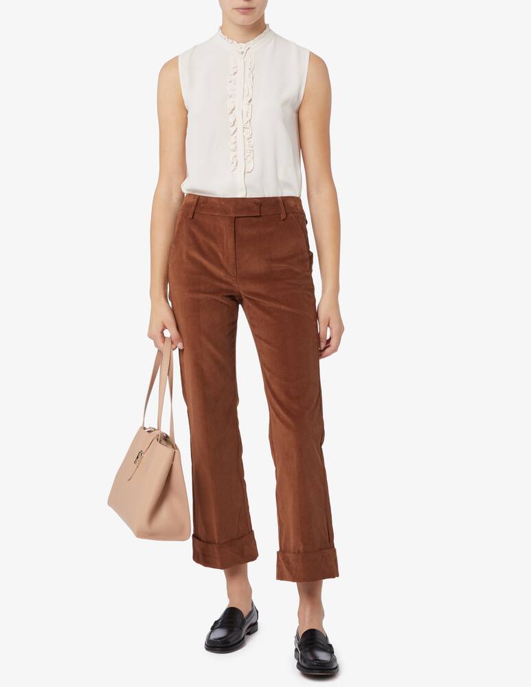 rinascente iBlues Fervore rouches mix silk blouse