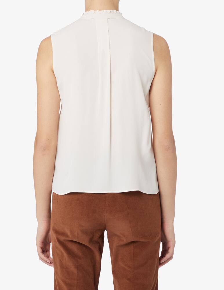 rinascente iBlues Fervore rouches mix silk blouse