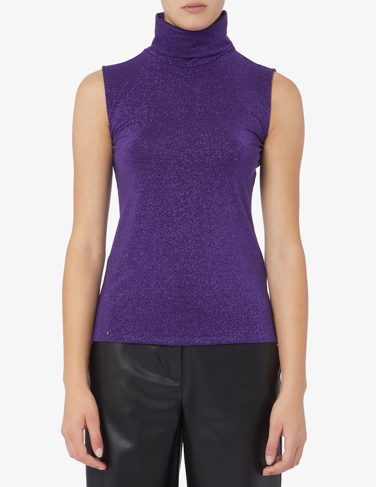 rinascente iBlues Dazzy sleeveless turtleneck in lurex