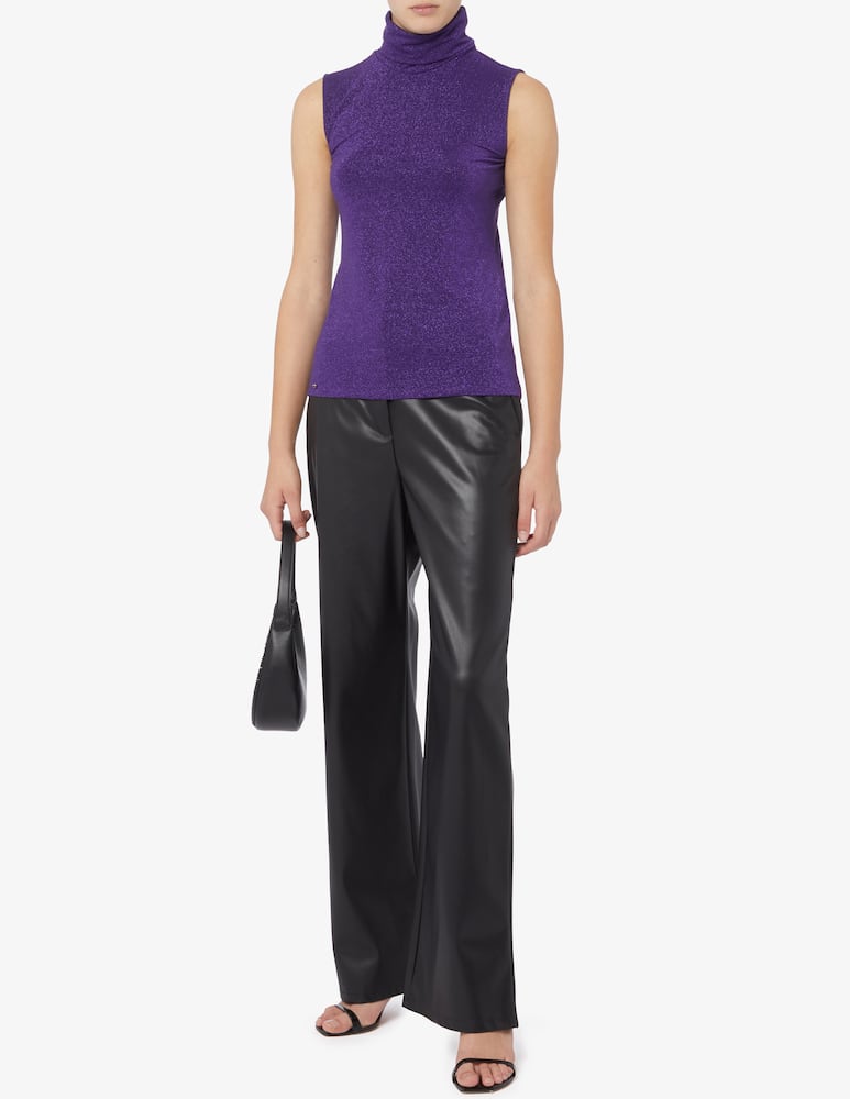 rinascente iBlues Dazzy sleeveless turtleneck in lurex