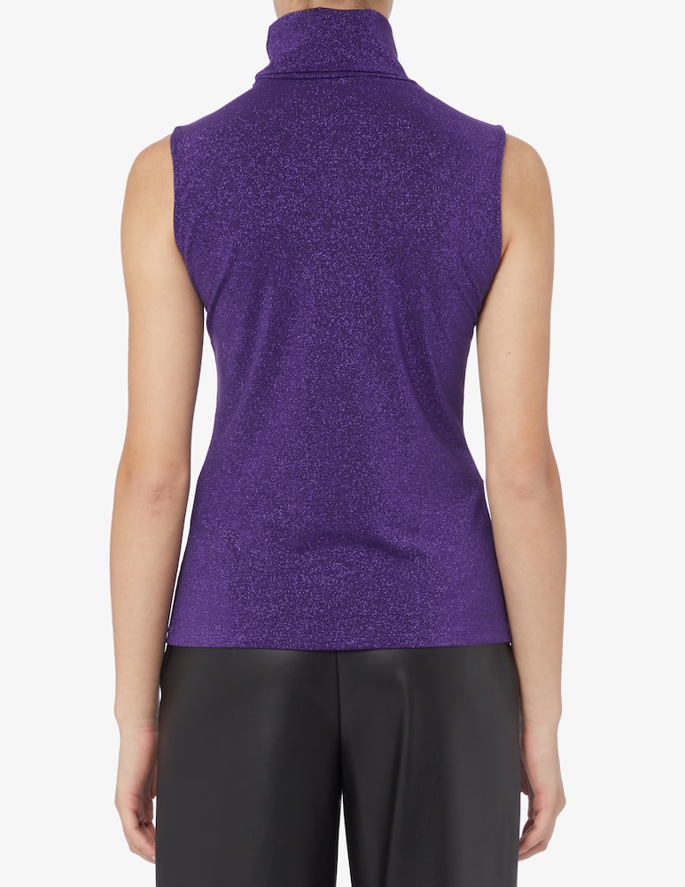 rinascente iBlues Dazzy sleeveless turtleneck in lurex