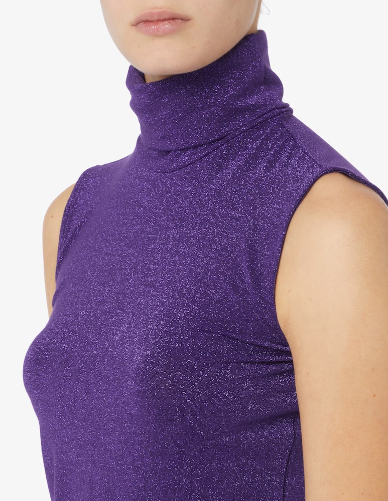 rinascente iBlues Dazzy sleeveless turtleneck in lurex