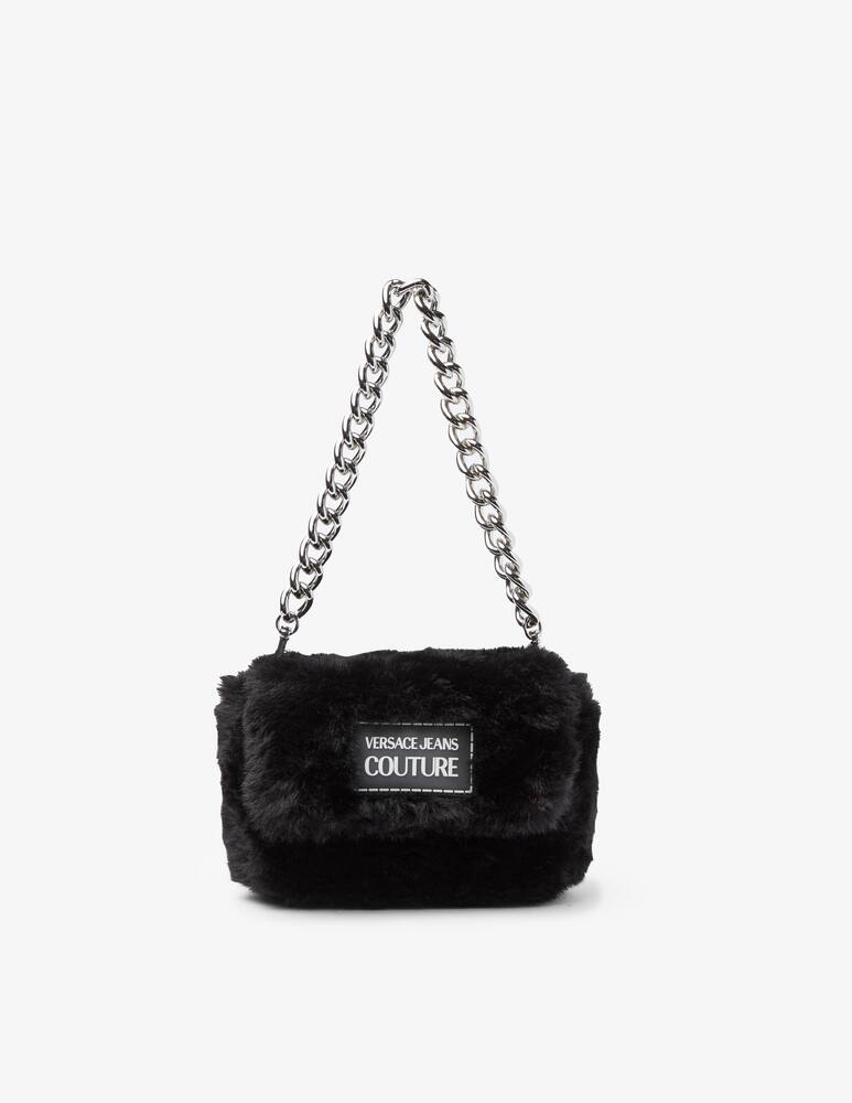 rinascente Versace Jeans Couture Fluffy faux fur bag - Black