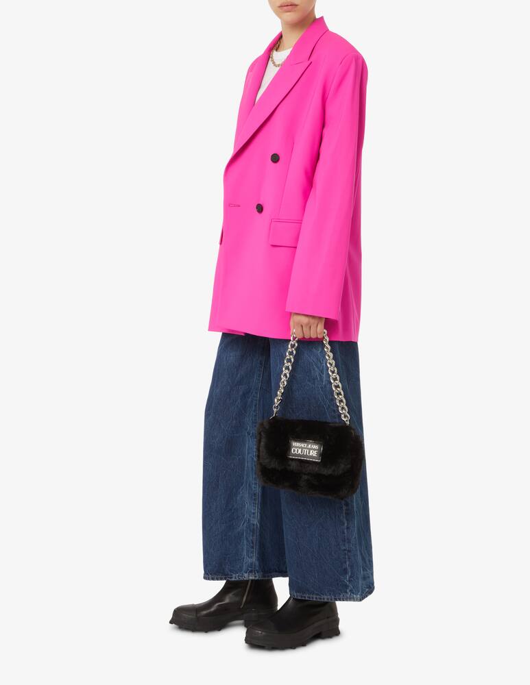 rinascente Versace Jeans Couture Fluffy faux fur bag - Black