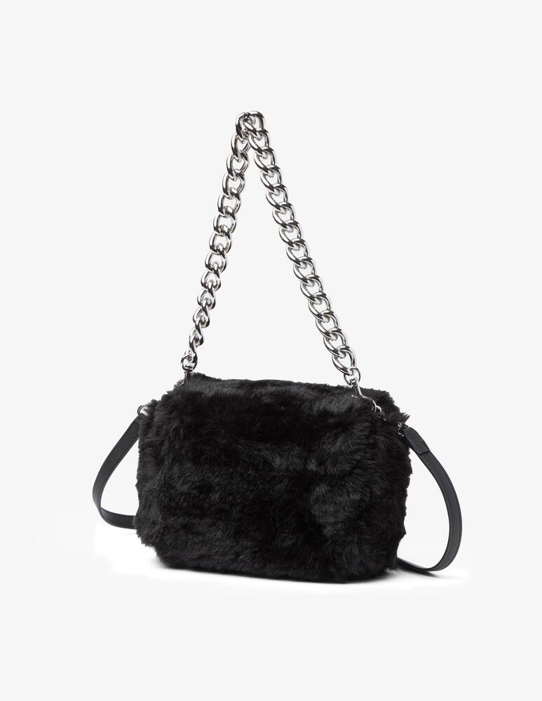 rinascente Versace Jeans Couture Fluffy faux fur bag - Black