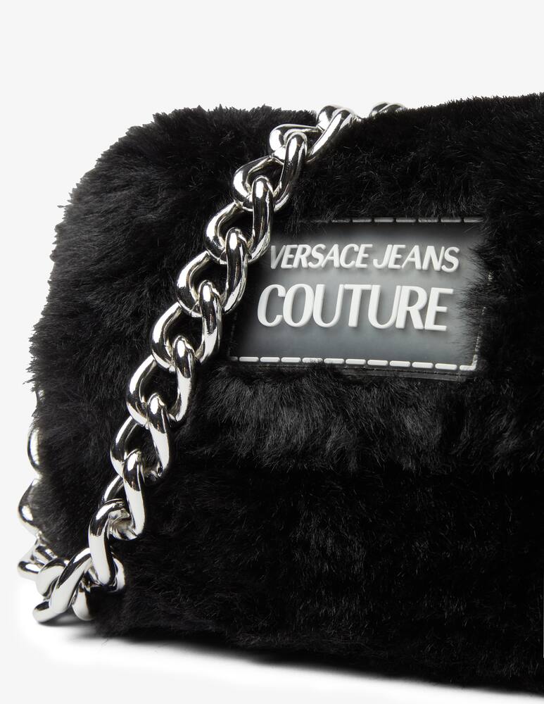 rinascente Versace Jeans Couture Fluffy faux fur bag - Black