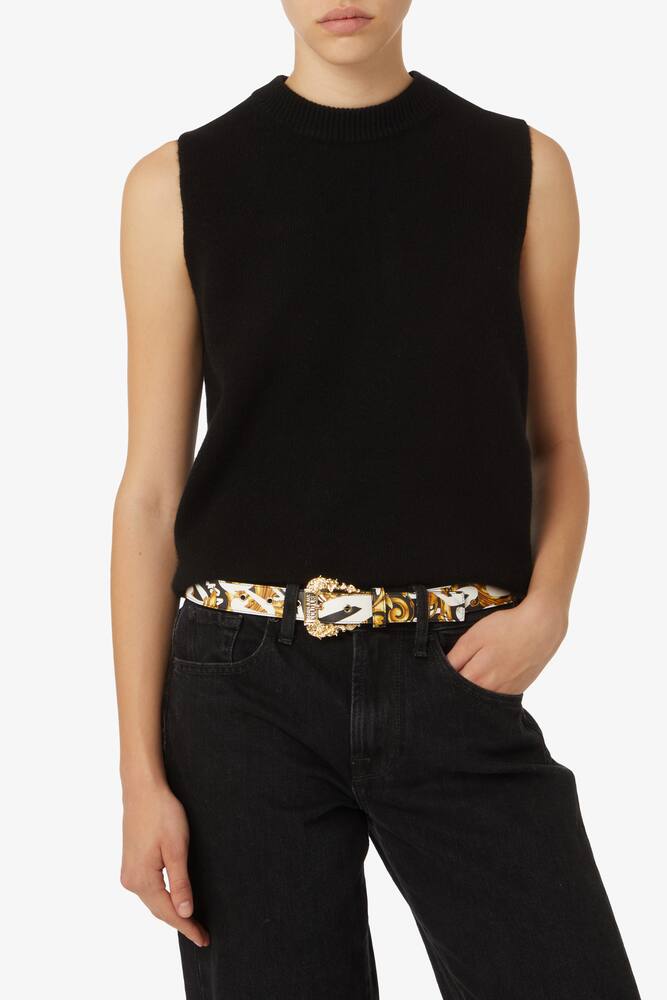 rinascente Versace Jeans Couture Cintura barocco fibbia - Bianco