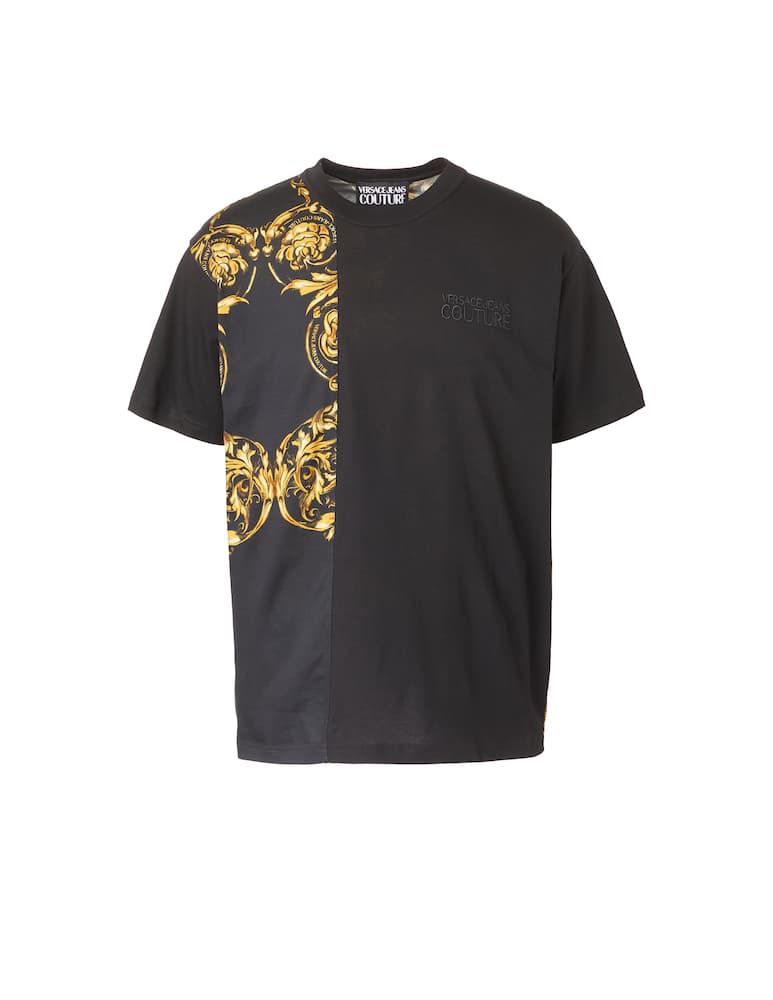 rinascente Versace Jeans Couture T-shirt garland print tape - black